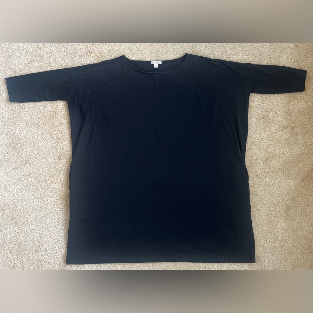 Gap Women’s Black Oversized T-Shirt Dress with Pockets in Size XS
